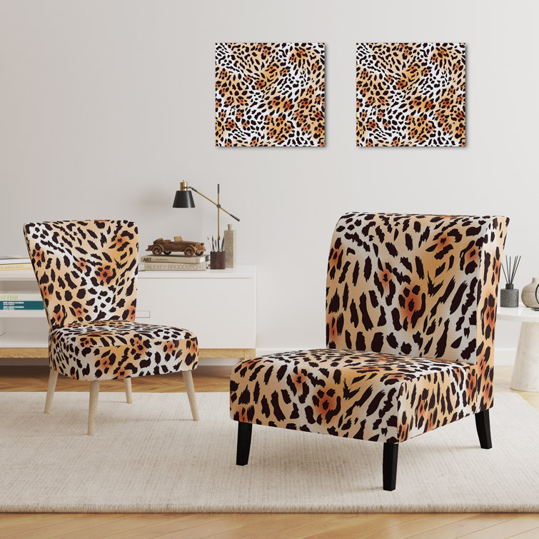 Leopard print slipper online chair